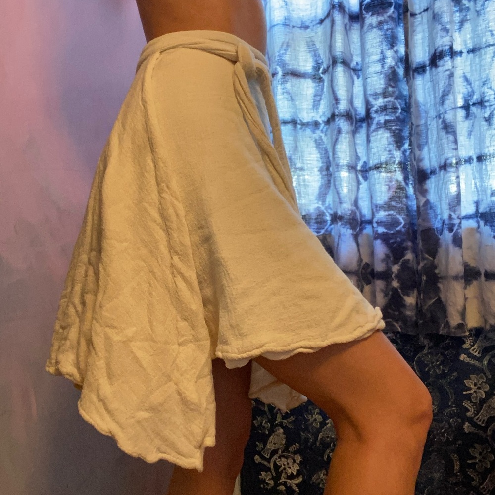Jen's Pirate Booty Asymmetrical Cream Skirt